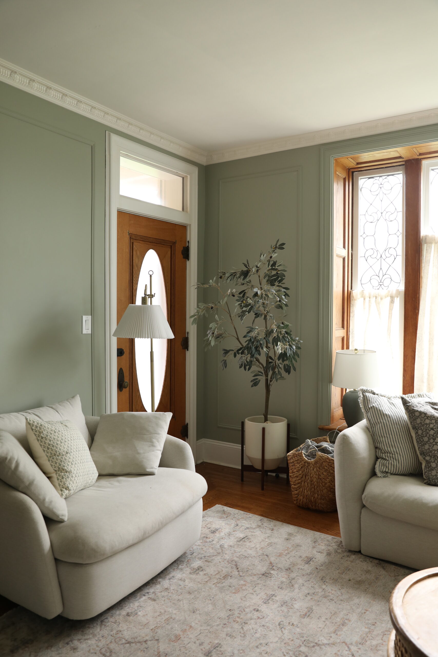 Blue Gray farrow and ball, living room design