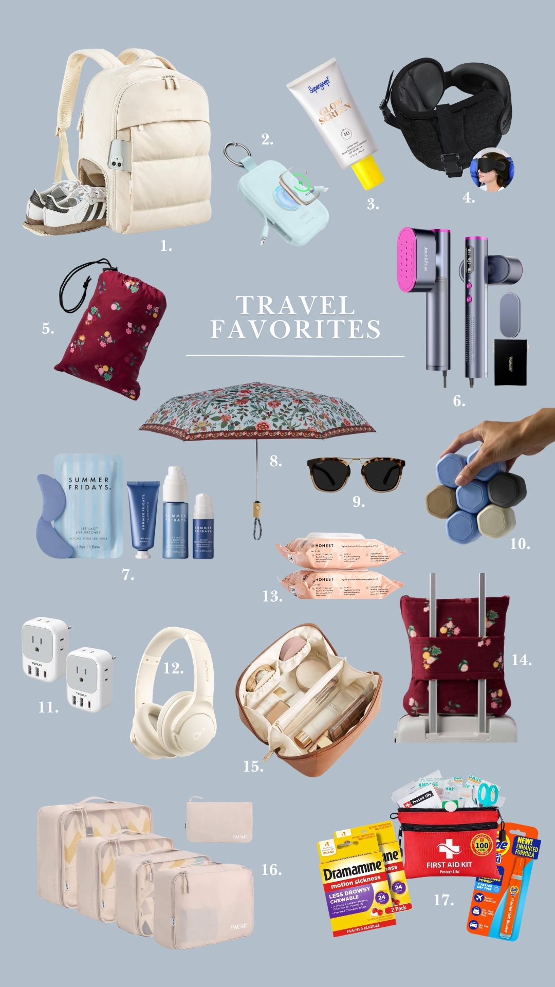 travel abroad essentials, packing list, 