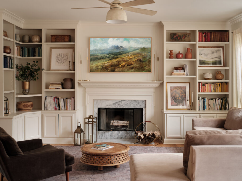 samsung frametv - living room design