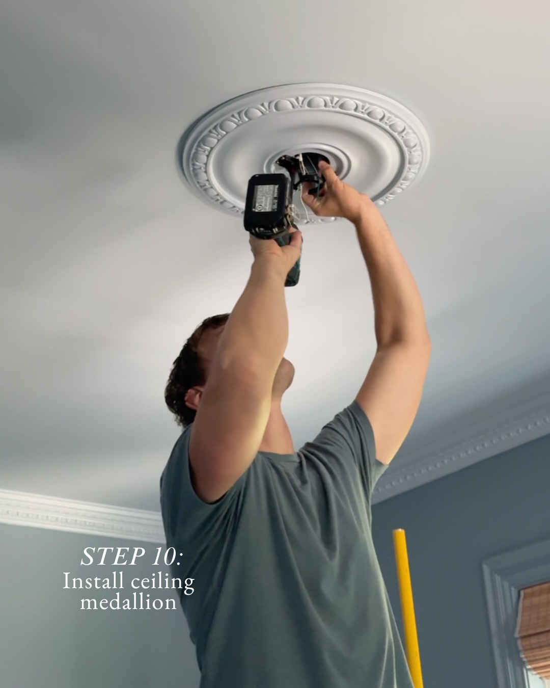 Build a room from scratch - installing a ceiling medallion
