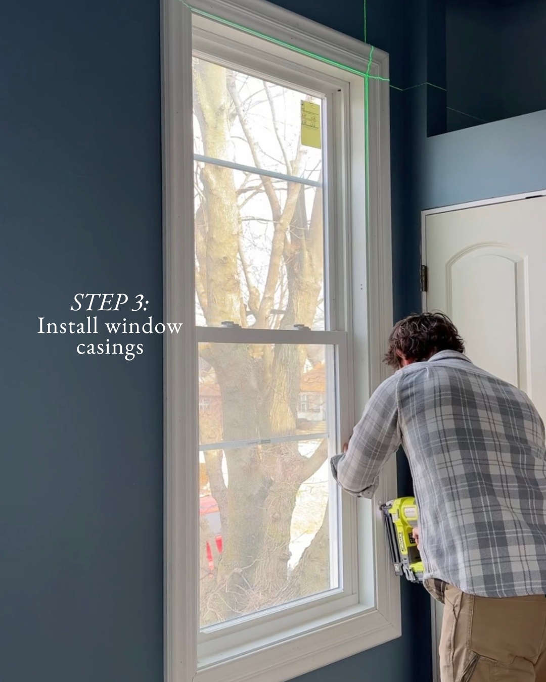 Build a room from scratch - installing window molding