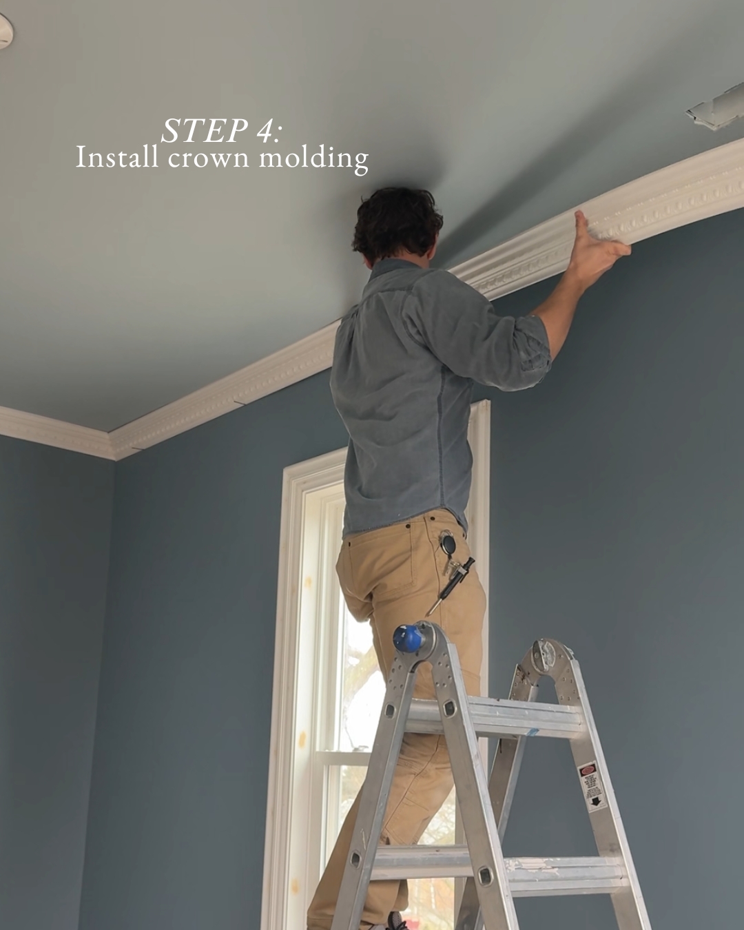 Build a room from scratch - installing crown molding