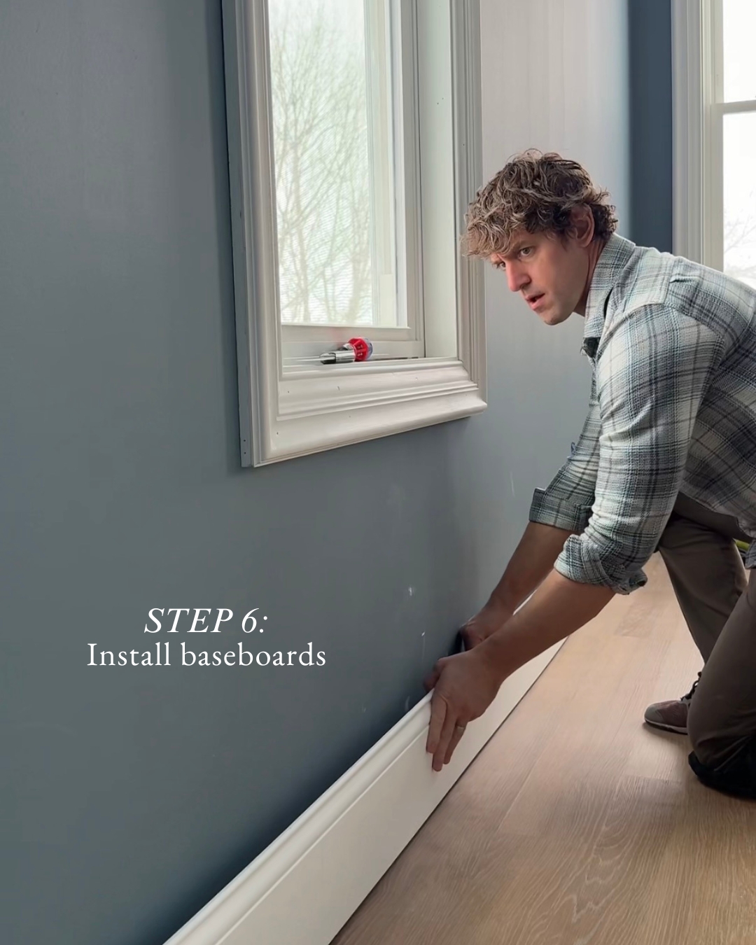 Build a room from scratch - installing baseboards