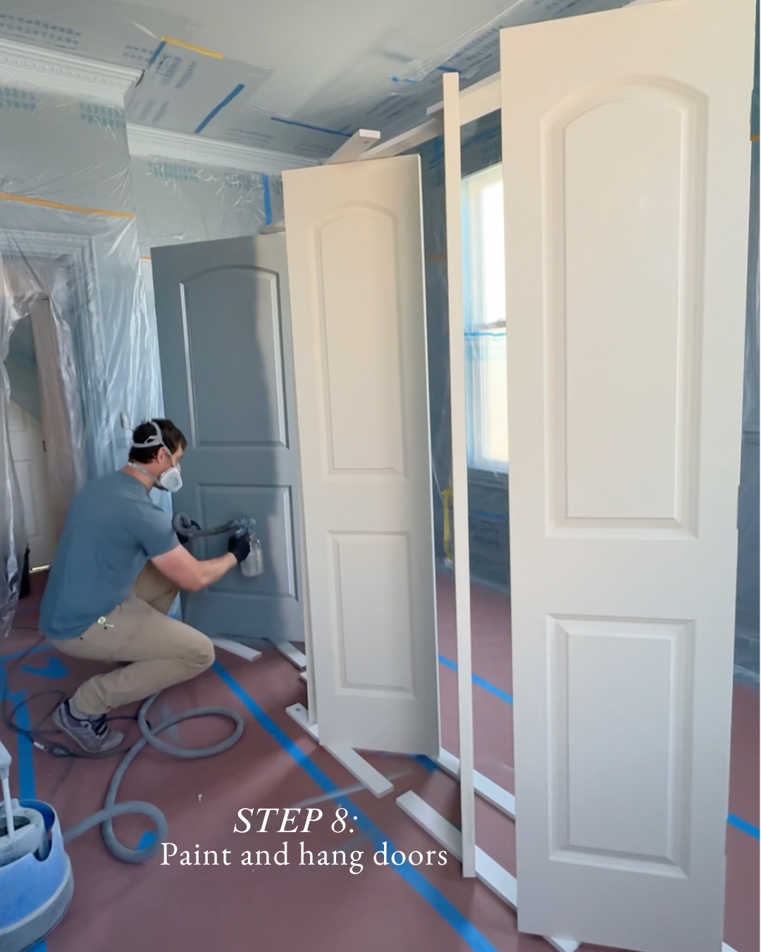 Build a room from scratch - paint and hang doors