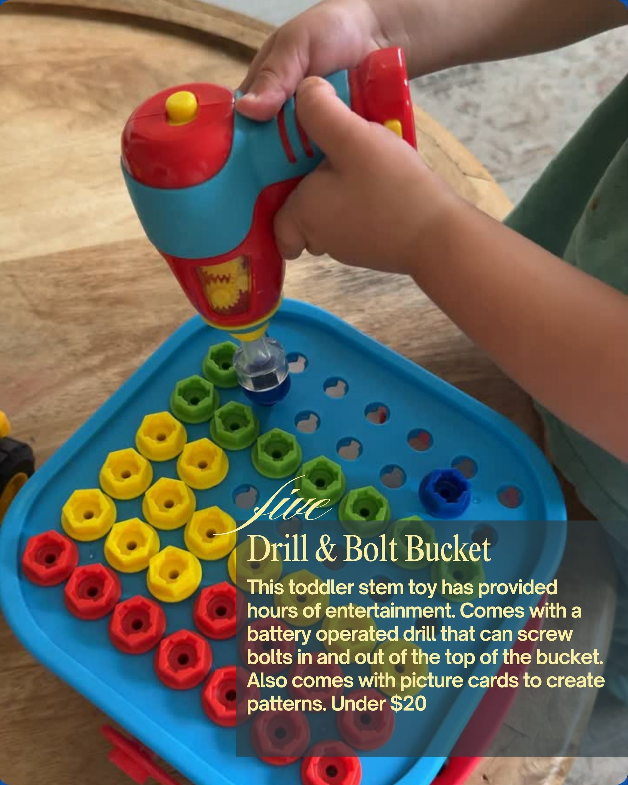 stem toy drill and bolt set for kids